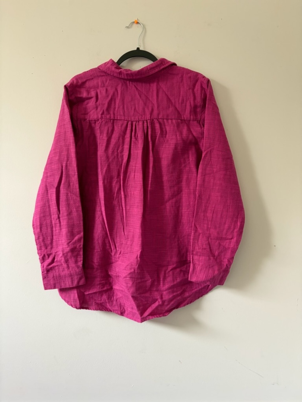 Versona Magenta Button-Front Tunic Top - Picture 2 of 2